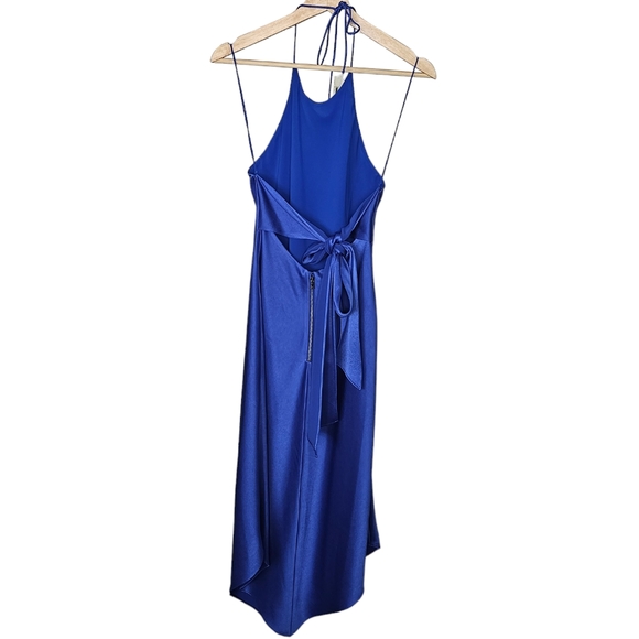Alice +Olivia Francine Dress Midi Cobalt Blue New With Tags Size 2 - Picture 5 of 11